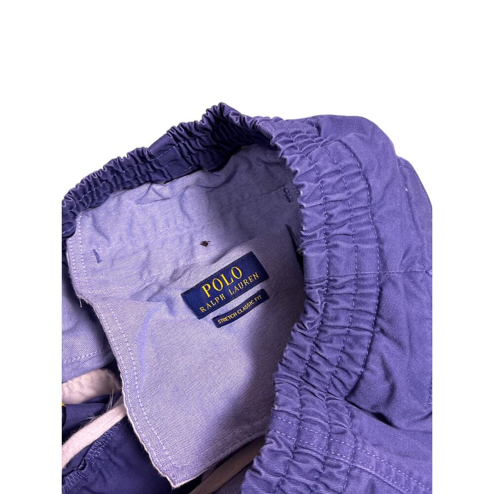 Polo Ralph Lauren Indigo Blue Pants Pink Pony Elastic Waist Small Preppy - Picture 4 of 7